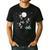 Xmas Tree Santa Riding Boston Terrier Christmas Men's Casual T-Shirt Black