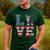 4th Of July Decor Patriotic LOVE Boston Terrier USA Flag Men's Casual T-Shirt Forest