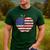 American Flag Teachers Students Apple 4th Of July Vintage Men's Casual T-Shirt Forest American Flag Teachers Students Apple 4th Of July Vintage Men's Casual T-Shirt Forest
