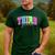 Back To School Neon Checkered Third Grade Colorful Teacher Men's Casual T-Shirt Forest Back To School Neon Checkered Third Grade Colorful Teacher Men's Casual T-Shirt Forest