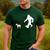 Bigfoot Walking With Bull Terrier Dog Men's Casual T-Shirt Forest