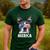 Boston Terrier 4th Of July Merica Men Women USA Flag Vintage Men's Casual T-Shirt Forest