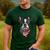 Boston Terrier American Flag Men's Casual T-Shirt Forest