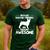 Boston Terrier Awesome Men's Casual T-Shirt Forest