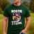 Boston Terrier Bostie Dog Breed Pet Bostie Mom Men's Casual T-Shirt Forest