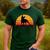 Boston Terrier Bostie Sunset Retro Dog Pet Mom Dad Men's Casual T-Shirt Forest