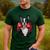 Boston Terrier Boxing Men's Casual T-Shirt Forest