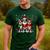 Boston Terrier Christmas Dogs Santa Reindeer Elf Men's Casual T-Shirt Forest