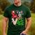 Boston Terrier Christmas Tree Lights Santa Dog Xmas For Men Women Kids Men's Casual T-Shirt Forest