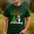 Boston Terrier Christmas Tree Lights Xmas Dog Lover Men's Casual T-Shirt Forest