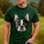 Boston Terrier Cute Puppy Face Dog Lover Pet Owner Men's Casual T-Shirt Forest
