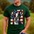 Boston Terrier Dog American Flag 4th Of July Patriotic Puppy Men's Casual T-Shirt Forest