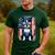 Boston Terrier Dog American USA US Flag Pets Vintage Outfit Men's Casual T-Shirt Forest