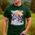 Boston Terrier Dog Christmas Snowman Winter Snow Men's Casual T-Shirt Forest