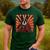 Boston Terrier Dog Japanese Art Samurai Ukiyo-e Men's Casual T-Shirt Forest