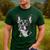 Boston Terrier Dog Motif Pet Illustration Boston Terrier For Men Women Kids Men's Casual T-Shirt Forest