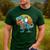 Boston Terrier Dog Riding Dinosaur T Rex Boys Men's Casual T-Shirt Forest