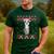 Boston Terrier Dog Santa Hat Men Kids Ugly Christmas Light Men's Casual T-Shirt Forest