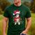Boston Terrier Dog Ugly Christmas Dog Xmas For Men Women Kids Men's Casual T-Shirt Forest