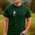 Boston Terrier EKG Heartbeat Heart Line Dog Lovers Men's Casual T-Shirt Forest