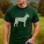 Boston Terrier Flower Silhouette Floral Dog Men Women Girls Kids Men's Casual T-Shirt Forest