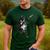 Boston Terrier Guitar Men's Casual T-Shirt Forest