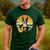 Boston Terrier Guitar Retro Men's Casual T-Shirt Forest