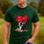 Boston Terrier Lover Heart Shape Boston Terrier Valentine Men's Casual T-Shirt Forest