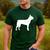 Boston Terrier Men's Casual T-Shirt Forest