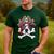 Boston Terrier Pirate T Shirt Jolly Roger Crossbones Skull Men's Casual T-Shirt Forest