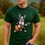 Boston Terrier Playing Guitar Boston Terrier Men's Casual T-Shirt Forest