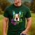 Boston Terrier In Red Day Of The Dead Sugar Skull Dog Men's Casual T-Shirt Forest