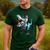 Boston Terrier Riding T-Rex Dinosaur Dog Lover Men's Casual T-Shirt Forest