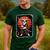 Boston Terrier Samurai Ninja Vintage Anime Japanese Ukiyo-e Men's Casual T-Shirt Forest