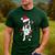 Boston Terrier Santa Christmas Lights Xmas Dog Lover Men Women Kids Men's Casual T-Shirt Forest