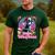 Boston Terrier Santa Claus Coffee Mug Merry Christmas Dogs Men's Casual T-Shirt Forest