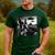 Boston Terrier Graphic Selfie With UFOs Weird Aliens Men's Casual T-Shirt Forest