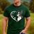 Boston Terrier Shirts For Women Girls Kids Heart Cute Men's Casual T-Shirt Forest