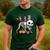 Boston Terrier Skeleton Mummy Witch Halloween Men's Casual T-Shirt Forest