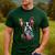 Boston Terrier Splash Men's Casual T-Shirt Forest