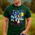 Boston Terrier Starry Night Van Gogh Art Men's Casual T-Shirt Forest