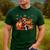 Boston Terrier Thanksgiving Leopard Pumpkins Fall Leaves Men's Casual T-Shirt Forest