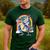 Boston Terrier Unicorn Riding Dinosaur T-Rex Girls Rainbow Men's Casual T-Shirt Forest