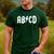 Boys Girls Teachers ABCD Rock Graphic Back To School Men's Casual T-Shirt Forest