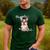 Brown Boston Terrier With Flowers And Feathers Men's Casual T-Shirt Forest