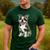 Camo Boston Terrier Pet Owner Camouflage Dog Lover Men's Casual T-Shirt Forest
