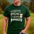 Coffee Gives Me Teacher Powers Teacher Men's Casual T-Shirt Forest