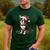 Cute Boston Terrier Dog Christmas Merry X-Mas Graphic Men's Casual T-Shirt Forest