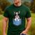 Cute Pocket Boston Terrier Lover Dog Mom Men's Casual T-Shirt Forest