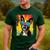 Dog Boston Terrier Hawaiian Men's Casual T-Shirt Forest
